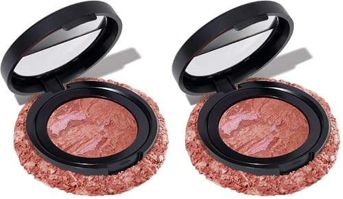 Image of LAURA GELLER NEW YORK Baked Blush-n-Brighten Marbleized Blush for Cheeks - Pink Grapefruit - Satin Finish - Buildable Color (Pack of 2)