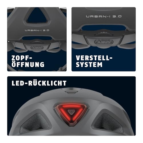 Foto von ABUS 86864 Fahrradhelm, Schwarz (Titan), L (56-61 cm​)