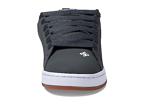 DC DC Men's Court Graffik Casual Skate Shoe Dark Grey/White 9
