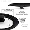 Modern Innovations Universal Lids (Set of 2) Fits 7 to 12-Inch Cookware, Silicone Replacement Pan Lid, Glass Top Covers for Skillets, Pots, Frying Pans, Cast Iron, CrockPot - Black #2