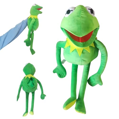Frog Hand Puppet with Working Mouth 60cm Frog Anime Puppets Frog Plush Toy Kermit the Frog for Children Kids Baby Adults Gifts Cartoon Birthday Christmas Green