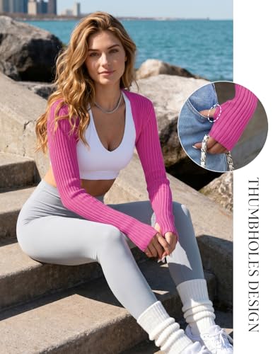 Image of Women's Long Sleeve Shrug Sweaters Knit Bolero Shoulder Open Cropped Cardigan