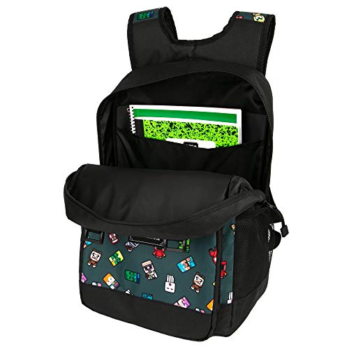 JINX Minecraft Bobble Mobs Kids School Backpack, Gray, 17" - Image 3