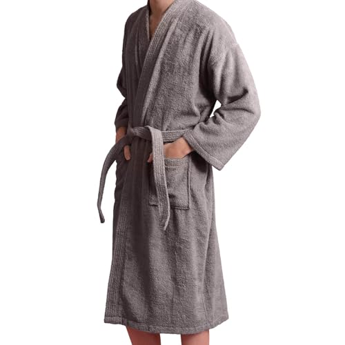 DECODEKO Albornoz Mujer y Hombre - 100% Algodón Premium 450 gr/m², Ultra Suave y Altamente Absorbente, Albornoz Unisex para Baño, Ducha, Spa, Piscina y Gimnasio, Regalo para Fiestas y Cumpleaños