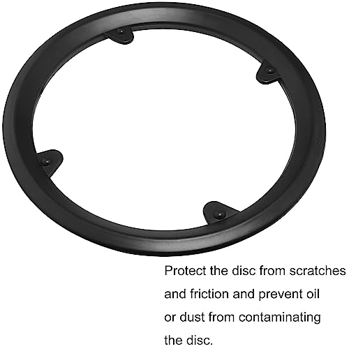 Cubrecadenas para Bicicleta LUORNG 2PCS Protección para Plato con 4 Orificios Plástico Color Negro miniatura 4