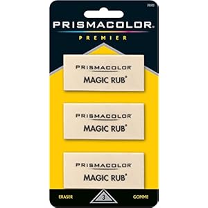 Prismacolor Premier Magic Rub Vinyl Erasers, 3-Count
