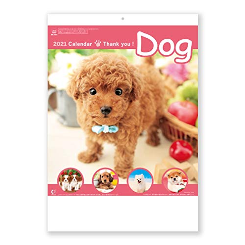新日本カレンダー 2021年 カレンダー 壁掛け サンキュー・ドッグ NK454