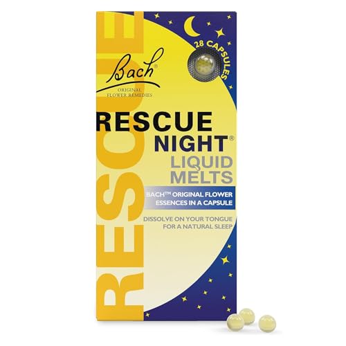 Bach RESCUE SLEEP Liquid Melts, Natural Orange Vanilla Flavor, Natural Sleep Aid, Stress Relief, Homeopathic Flower Essence, Free of Melatonin, Gluten & Sugar, Non-alcohol, Non-Narcotic, 28ct.