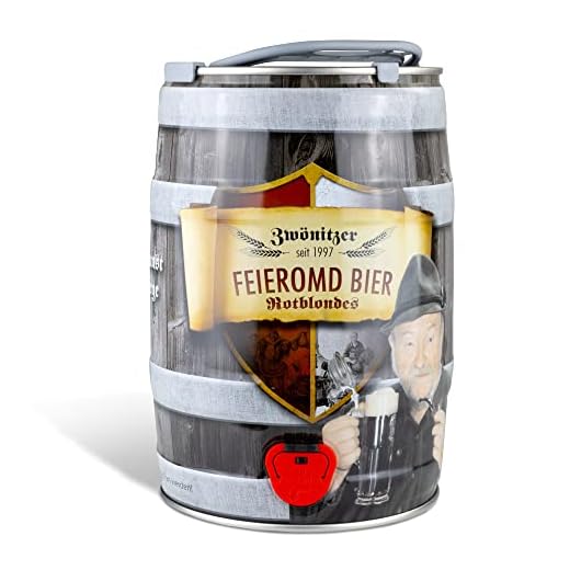 Brauerei Zwönitz Feieromd Bier im 5 Liter Bierfass/Bier Geschenk/Partyfass 5l als Vatertagsgeschenk//artydose/dunkles Craft Beer
