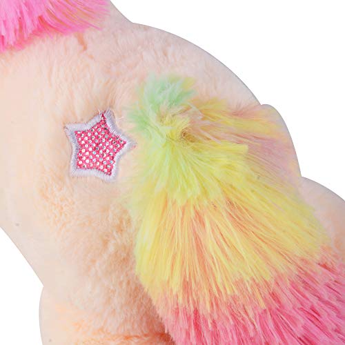 Georgie Porgy Kinder Plüach mit Einhoin Stofftier Mehrfarbigen Kuscheltier Pony Regenbogenschwanz Flügeln… – Bild 5
