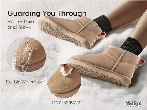 Image of 100% Sheepskin Mini Boots with Arch Support Options: Warm to -22F