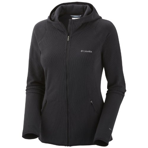 Columbia Women's Summit Rush Full Zip Hoodie   Forro para Mujer, Color Negro, Talla S