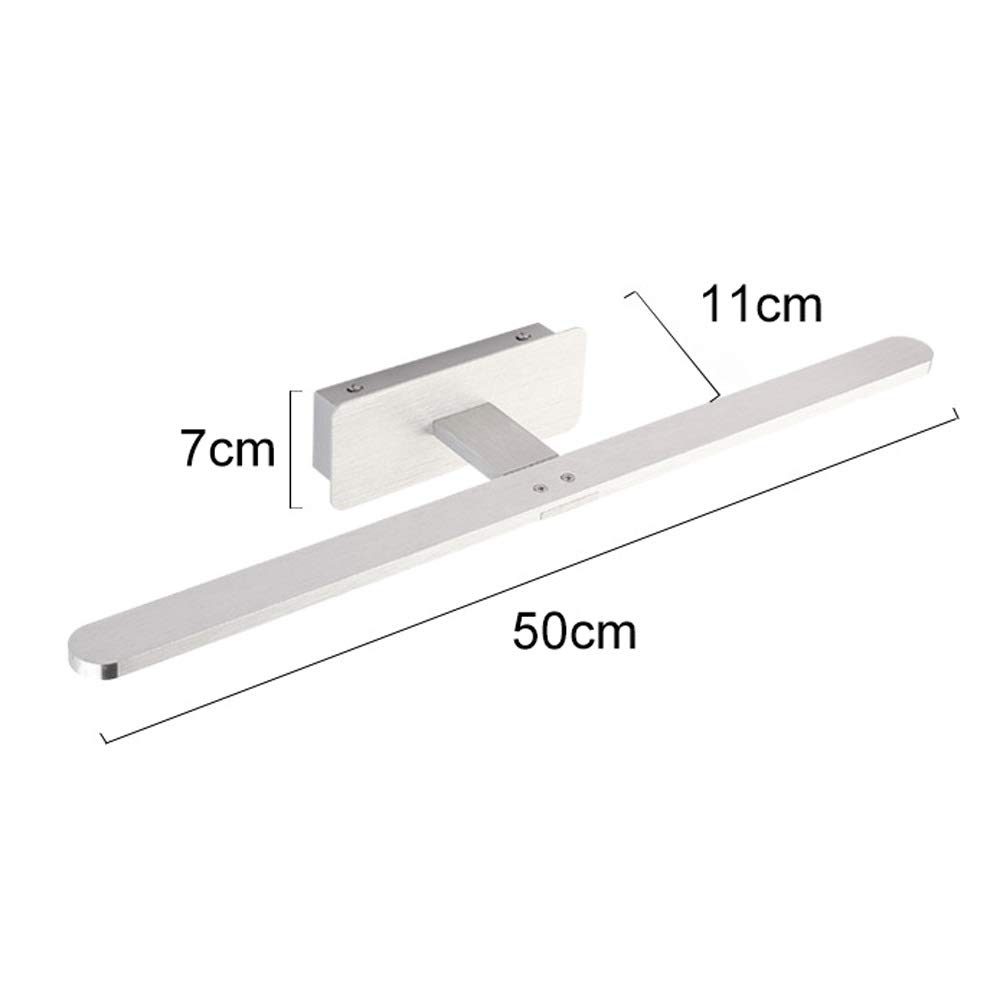 Luz espejo baño, luces espejo LED 8W Espejo aluminio Luz frontal Iluminación Linterna pared para lámparas gabinete con espejo Lámpara espejo maquillaje baño 6000K