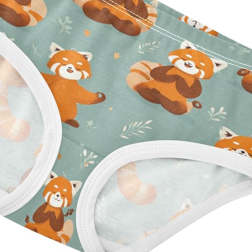 Wusikd Red Pandas Doing Yoga Girls' Underwear Cotton Girls Briefs Soft Toddler Underwear 2T4