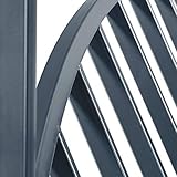 Relaxdays Rosenbogen mit Bank, robustes Metall, 2-Sitzer Deko-Gartenbank, Rankhilfe, HxBxT: 205 x 115 x 50 cm, Anthrazit - 8