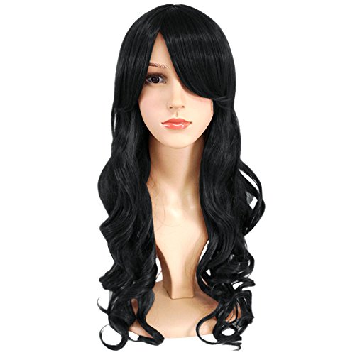 ANOTHERME Another Me Wig Women's Long Big Wavy Hair 25 Inches Black Ultra Soft Heat Resistant Fiber Party Cosplay Accessories