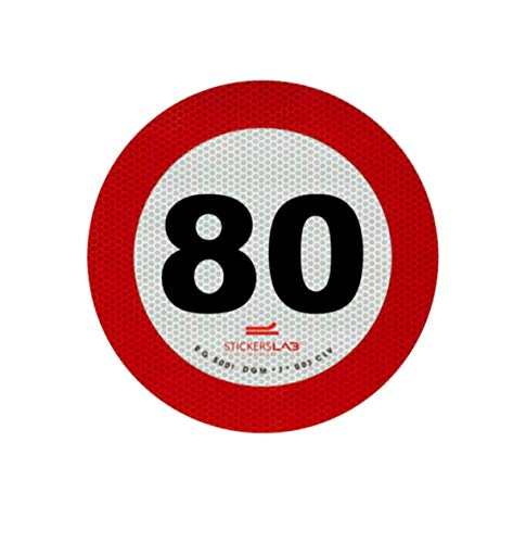 STICKERSLAB GHIRARDI 1978 - Disco limitador de Velocidad, Adhesivo Reflectante 3M homologado en Clase 2