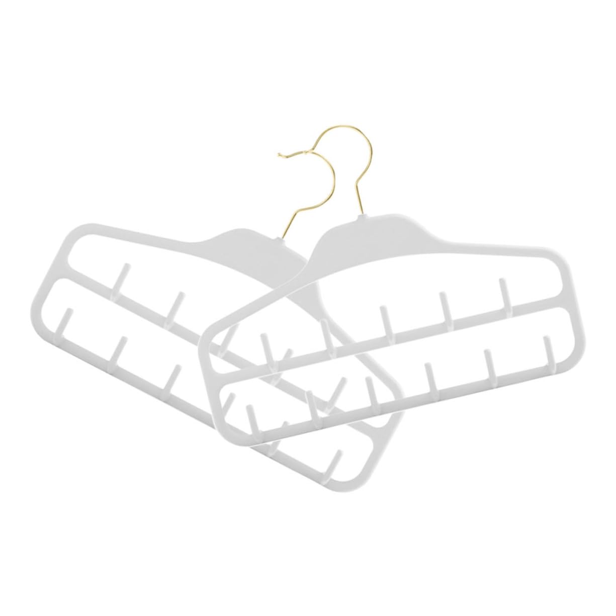 STOBAZA 2Pcs Belt Organizer Hanger with Multi Hook Design for Closet for Ties Scarves and Belts Storage for Home Hotel Dorm and Spaces