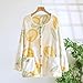 Women's Plush Soft Pajama Tops Graphic Loose Button Down Sleepwear Fuzzy Fleece Jacket Warm Winter Coat with Pockets