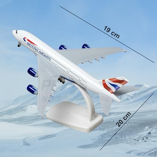 Image of British Airlines, diecast, Metal Aeroplane Scale Model Office only for Display 20 cm (British Airways No Lending Gear)