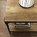 Walker Edison Declan Urban Industrial Angle Iron and Wood Coffee Table, 46 inch, Rustic Oak