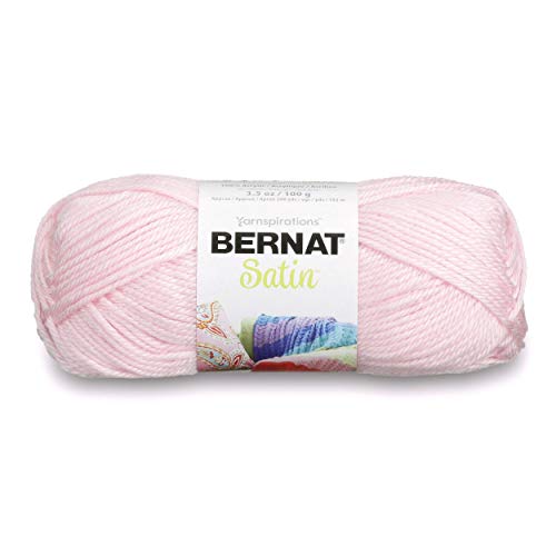 Bernat Satin Solid Yarn, 3.5 Oz, Gauge 4 Medium Worsted, 100% Acrylic, Sea Shell #TOP27