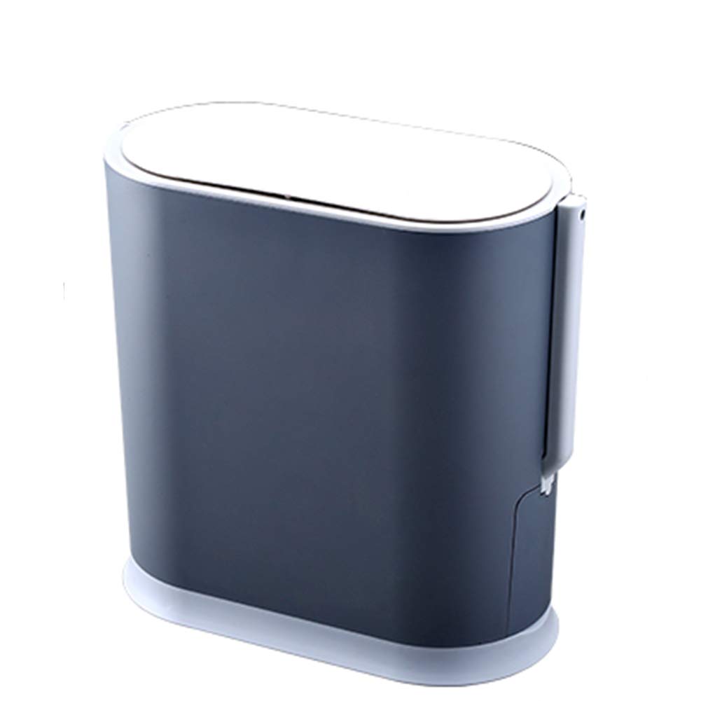 Cestino Smart Sensor Cestino da Bagno Elettrico Automatico 3 in 1 con Coperchio Secchio Decorativo per La Casa (Gris)