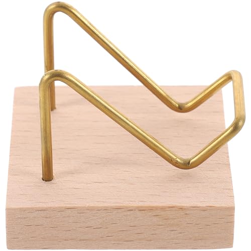 CATIEBYE Expositor de Minerales de Madera y Metal, Soporte para Exhibición de Piedras Naturales, Base Estable para Cristales, Estante Decorativo para Colección y Almacenamiento de Gemas, 1