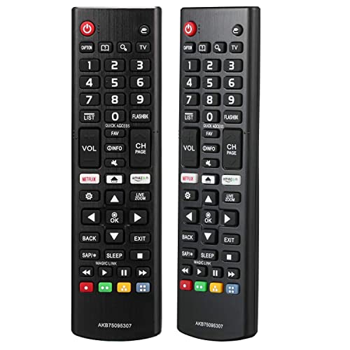 Universal Replacement Remote Control Compatible with All Models LG Smart TV LCD LED 3D HDTV AKB75095308, Black