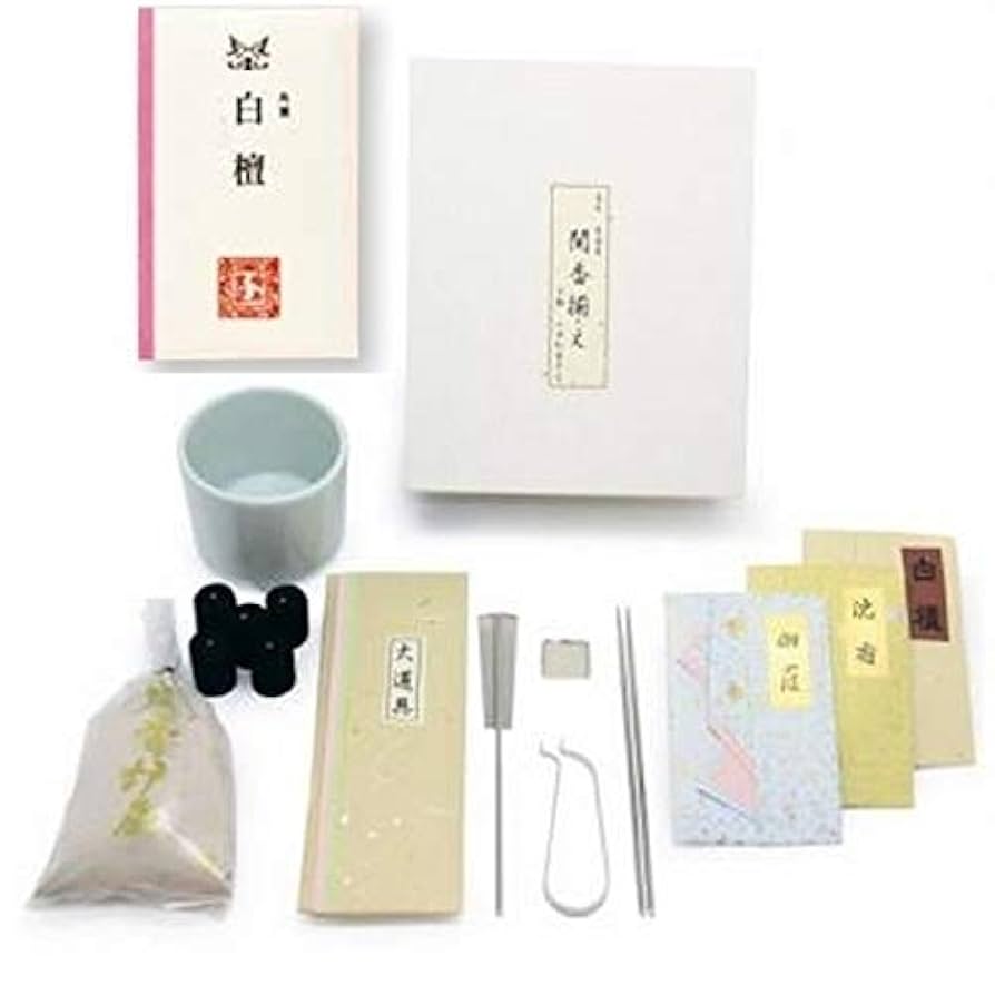 香木 沈香 伽羅 聞香◎品名 白檀色々セット Amazon｜【茶道具・香道具セット】 聞香揃 空蝉 ＋ 香木 白檀