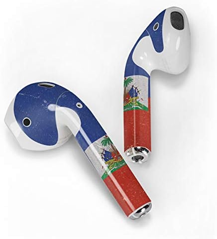 Skinit Decal Audio Skin Compatible with Apple AirPods 2 - Haitian Flag Distressed Design