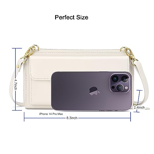 Image of nuoku Women's Small Crossbody Bags Wristlet Clutch Wallet Purses with Card Slot Phone Holder