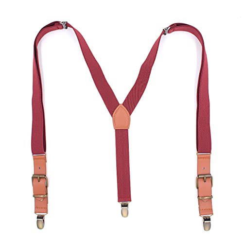 Bretelles pour homme ajustables en Y à clips métalliques solides