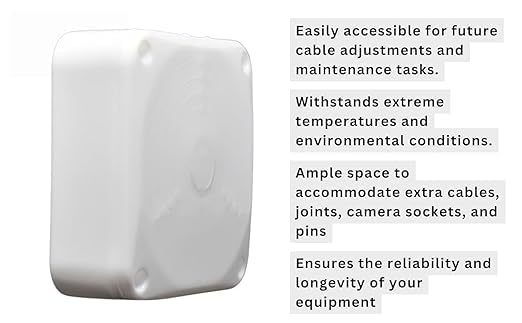 Image of SECURE FIRE PVC Square Junction Box for CCTV Camera Mounting 4X4,White.pack of 8