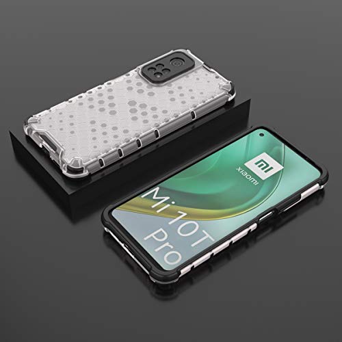 Image of Glasgow | for Mi 10T Pro Honeycomb Pattern Back Case Cover for Mi 10T Pro - Transparent