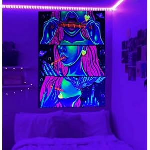 Trippy Tapestry Blacklight Tapestry...