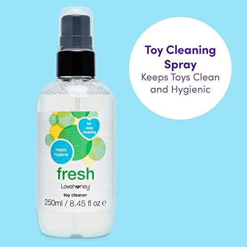 Lovehoney Fresh Toy Cleaner Spray - Water Based Formula - Safe and Hygienic - Easy to Use Spray Bottle - Compatible with All Adult Sex Toys -250ml