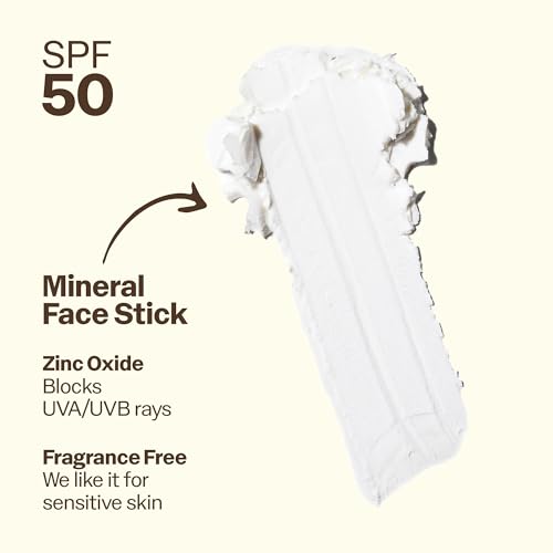 Image of Sun Bum Mineral Spf 50 Sunscreen Face Stick Vegan and Hawaii 104 Act Compliant (Octinoxate & Oxybenzone Free) Broad Spectrum Natural Sunscreen With UVA /UVB Protection 2 Pack