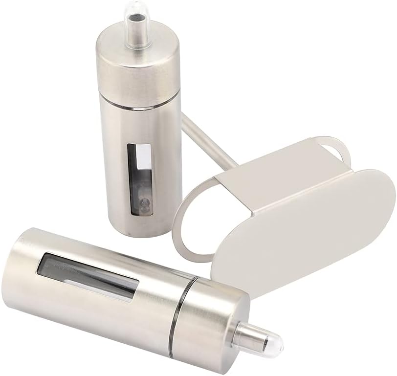Oil and Vinegar Dispenser Set, Stainless Steel Olive Oil and Vinegar Dispenser Bottle Set With Stainless Steel Holder, Olive Oil Carafe Decanter For Kitchen