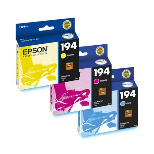 Kit Cartucho Epson colorido Ciano/Magenta/Amarelo T194