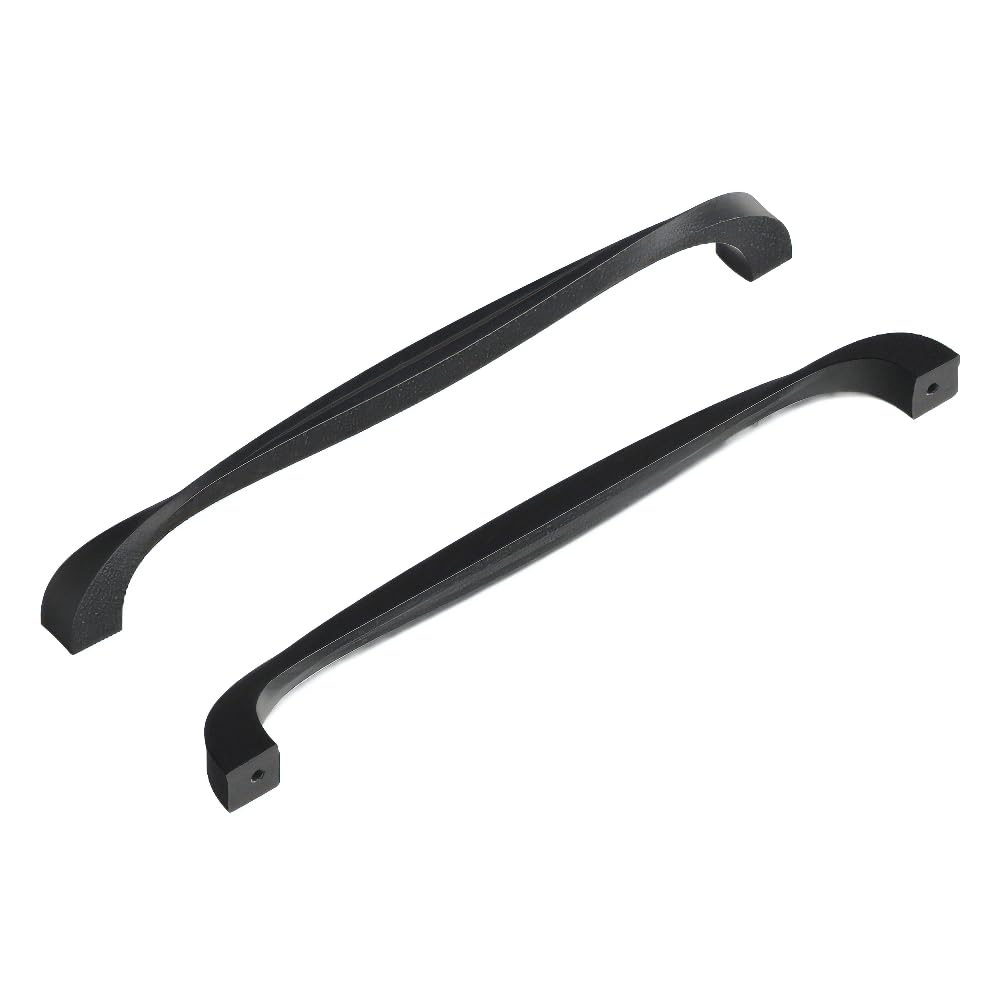 Poignée de meuble entraxe 224mm solide en fer noir pour remplacer vos poignées de placard