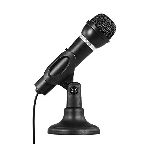 PC マイク ミーティングのための多機能デスクトップマイクロフォン全体のコンデンサーマイクロホン パーティーに最適 (色 : Black, Size : One size)