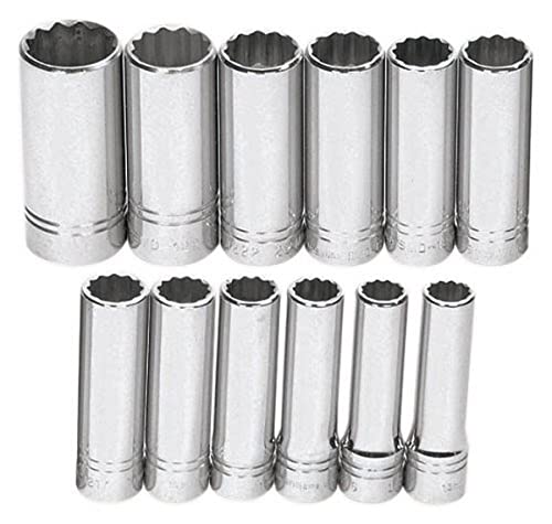 Williams MSSD-12RC 12-Piece 1/2-Inch Drive Metric Deep 12 Point Socket Set