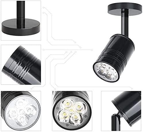 Adjustable 360° Modern Surface Installation Spotlight Fixture Aluminumglare 3W Led Ceiling Lamp Living Room Wall Clothing Store Downlight Wall Mounted Spot Lamp