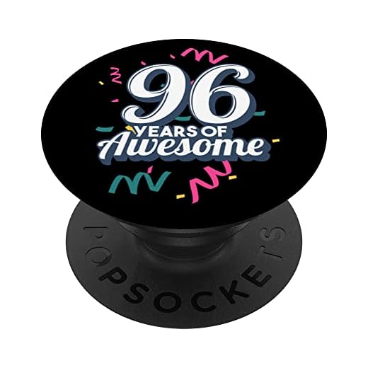 96 cumpleaños 96 años de impresionante cumpleaños de 96 años PopSockets PopGrip Intercambiable
