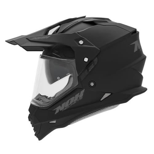 Casque cross Nox double visière noir mat taille M pour moto cross