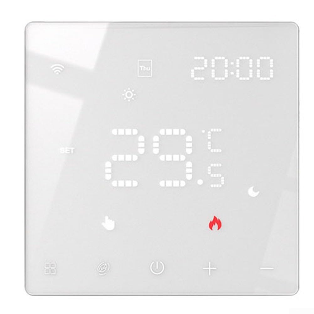 Programmierbares digitales Thermostat für Fußbodenheizung mit For Tuya For Zigbee Netzwerk Sprachbetrieb und Celsius in Fahrenheit Umwandlung (WZWH)