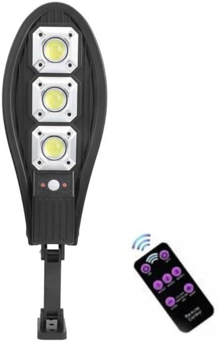 kh Solar Induction Wall Lamp 60w Cob LED Lights Outdoor, Human Body Induction Outdoor Street Lamp, Parking Lot Lights, Ip65 Waterproof Solar Security Wall Light with 3 Modes (1 Pack)