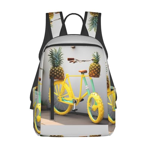 Sac à dos imprimé ananas pour le travail et le shopping du quotidien
