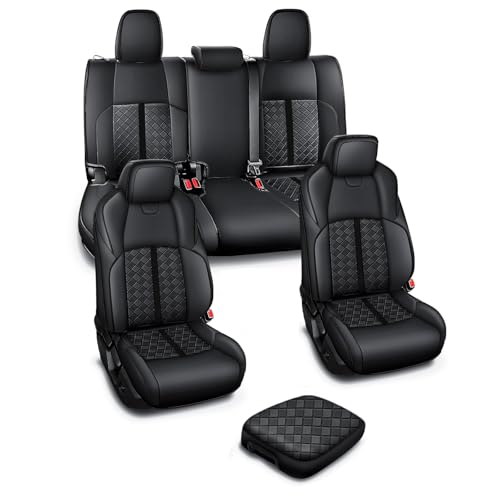 Image of Leather Seat Covers Custom Fit for Tacoma Gen 4th (2024-2026) Double Cab | Custom Fit for SR, SR5, TRD PreRunner, TRD Sport, TRD Off-Road, Limited, Trailhunter - Fully Covered - Fit Like a Glove